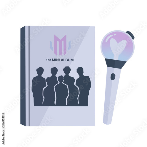 Fotografie Kpop Album And Lightstick
