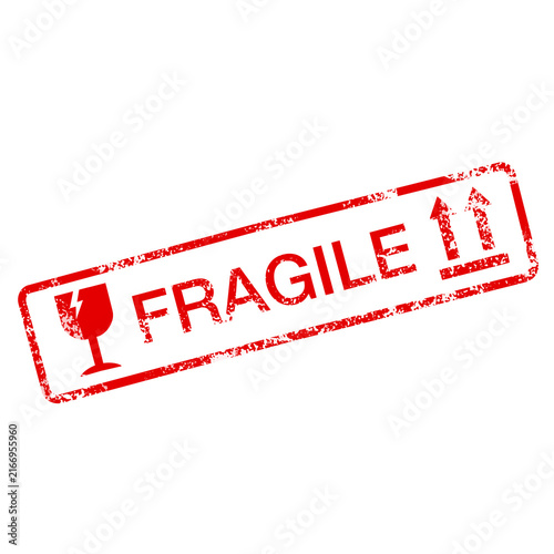 FRAGILE Stamp Illustration