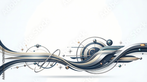 Futuristic sci-fi abstract cyber wave tech design banner