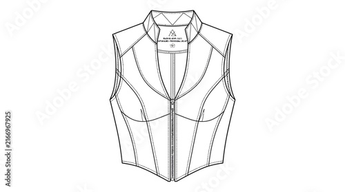 Foto Fashion design sketch of a vest