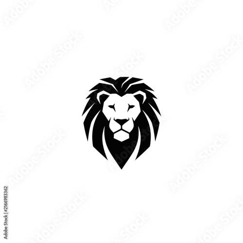 Isolated Lion Head Silhouette Logo