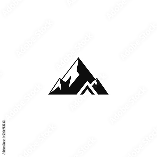 Isolated mountain peak silhouette logo