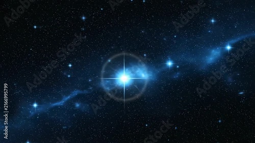 Stunning Deep Space Nebula with Bright Stars and Galaxies.
