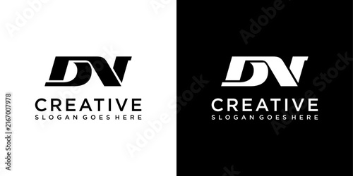 DV or VD initial letter logo design vector template