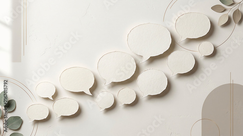 Speech Bubbles Communication Concept for Business and Social Interaction