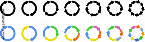 Foto Colorful circle arrows