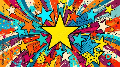 Vintage retro comics boom explosion crash bang cover book design with light and dots. Can be used for decoration or graphics