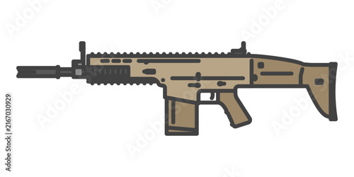 タンカラーの7.62mmバトルライフル