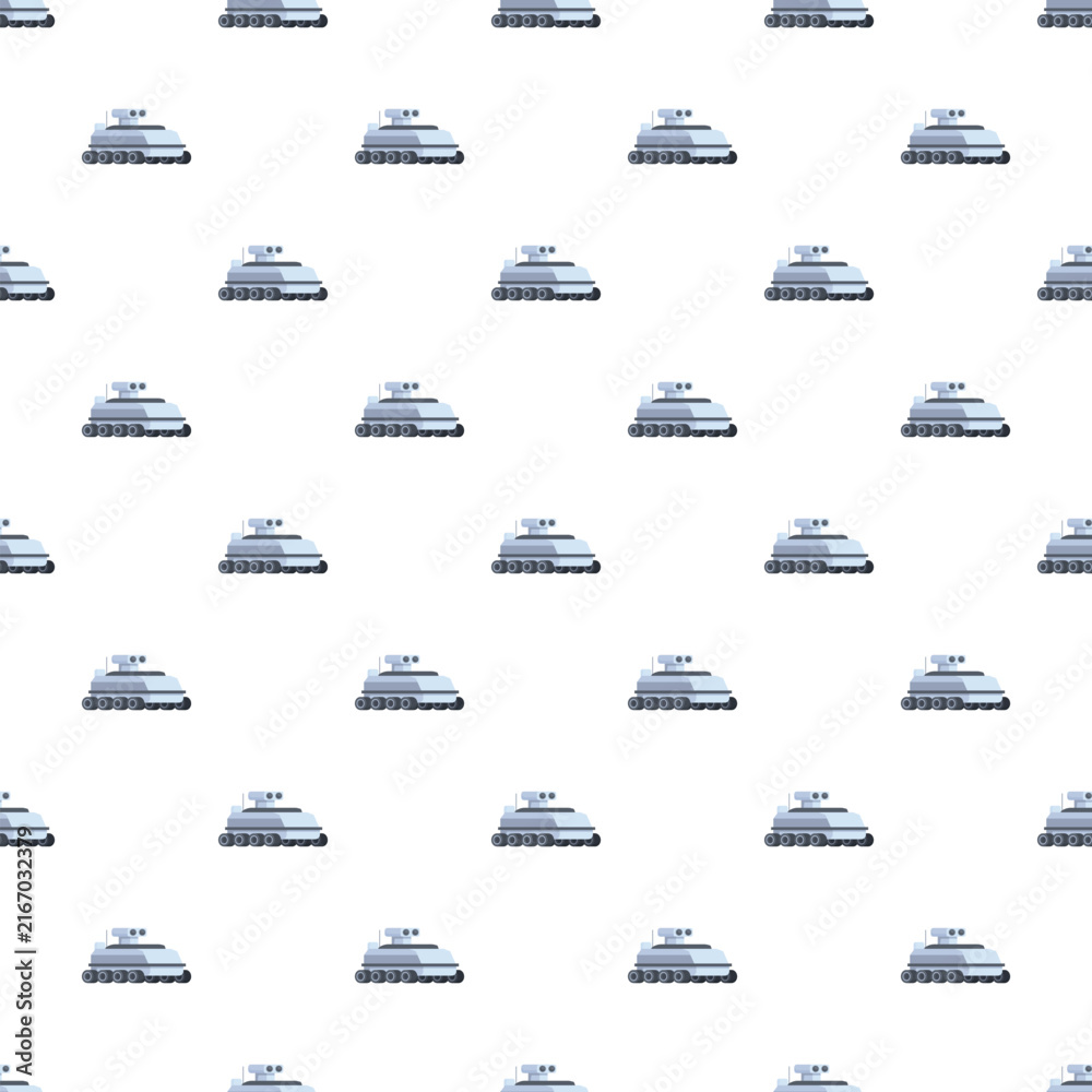 Naklejka premium Robot tanks forming a seamless pattern representing automatic security and surveillance