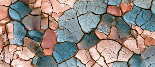 Crackled Ceramic Glaze Texture with Fine Craquelure Pattern