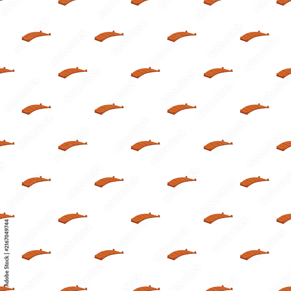 Fototapeta premium Abstract seamless pattern showing cartoon wooden bridges creating a rhythmic texture