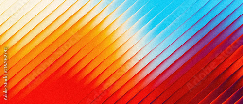 Ribbed diagonal textured stripes background with vibrant red, orange, yellow, and blue gradient colors