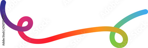 Colorful abstract curved loop line vector design