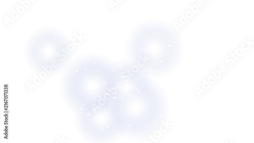 Konstfotografi Ethereal white lens flare, soft glowing light bokeh on white background, dreamy