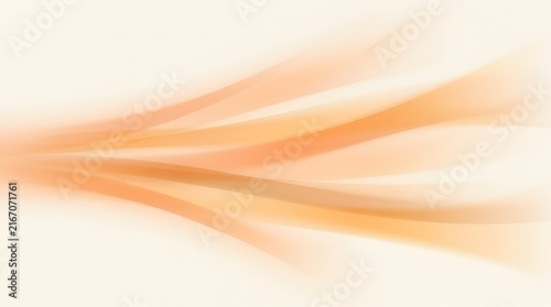 Abstract golden orange light rays glowing softly on white gradient background for design