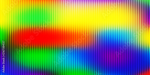 Canvastavla Abstract colorful background with vertical textured lines and bold color blocks of green red yellow blue for visual art and design