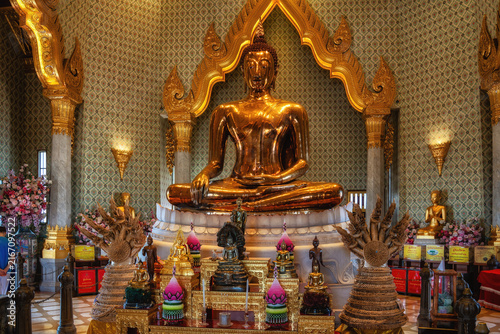 Photography The Golden Buddha at Wat Traimit (Temple of the Golden Buddha) in Bangkok, Thail