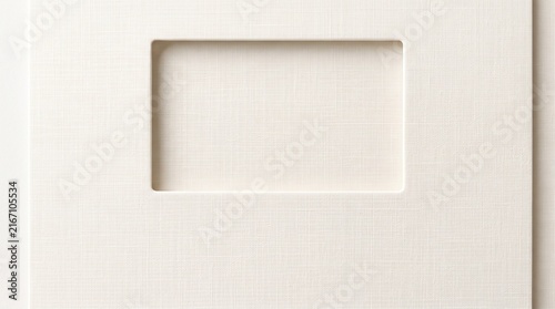 Close-up of a rectangular recess on a white surface.