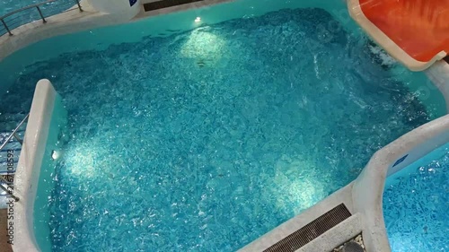 Clear Blue Water Moving Beside Pool Edge