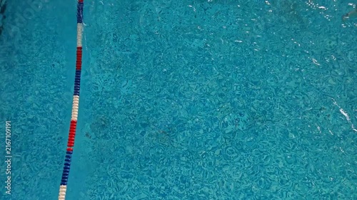 Floating Pool Lane Divider on Bright Blue Water