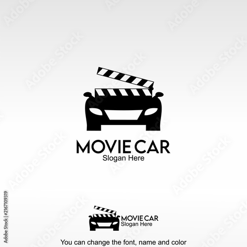 Movie Car Logo Template Design Vector
