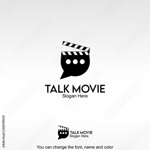 Talk Movie Logo Template Design Vector