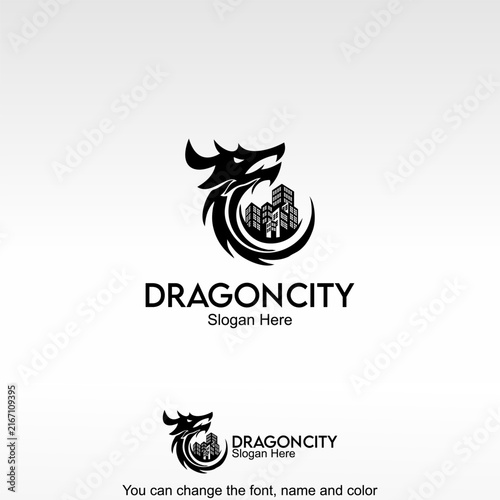 Dragon City Logo Template Design Vector