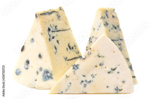 Foto Blue cheese isolated on white