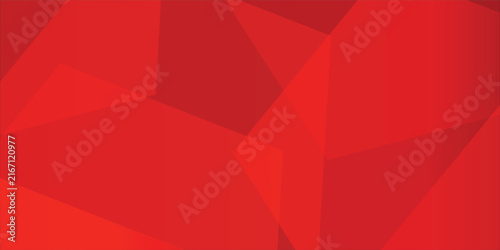 Abstract Red Geometric Polygon Background with Modern Gradient Design