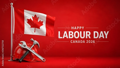 Celebrating Canada Labour Day on 7 September with Maple Leaf Honoring Workers and labours Nationwide