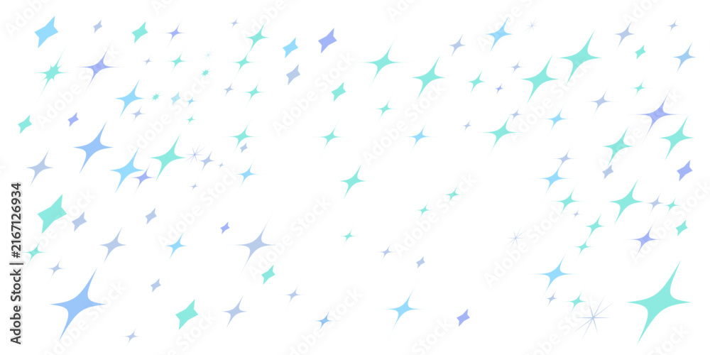 Fototapeta premium 青色のキラキラした背景イラスト 星空