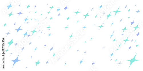 青色のキラキラした背景イラスト　星空