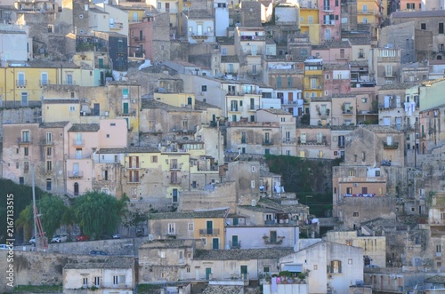 the picturesque urban cluster of Ragusa Ibla, photographed from one of the city's most famous viewpoints