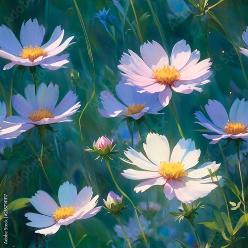 seamless background with flowers