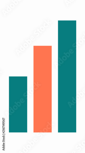 Minimalist Bar Chart Vector Illustration Representing Growth and Financial Success for Business