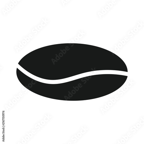 Minimalist coffee bean icon vector