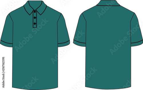 Elegant Teal Polo Shirt Apparel Design