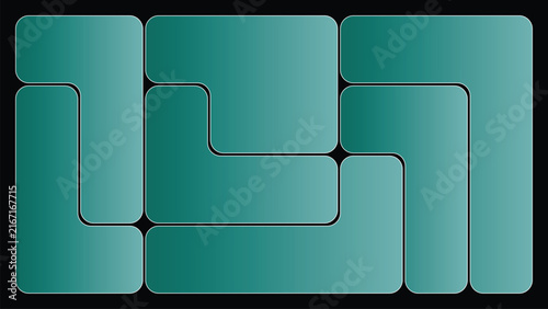 Modern Bento Grid Background with Curved Rectangles and Minimal Geometric Elements for Digital Design