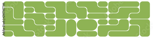 Bento Inspired Geometric Layout Featuring Smooth Blocks and Organic Curves for Creative Visual Projects