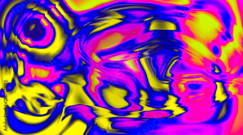 Vibrant psychedelic neon fluid liquid marble abstract background texture with dynamic swirling colorful waves
