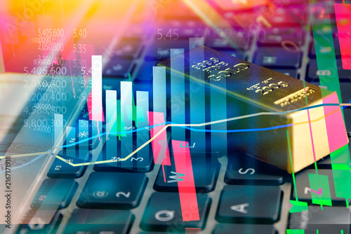Gold price rates and market analysis concept, financial charts, currency values, and investment indicators