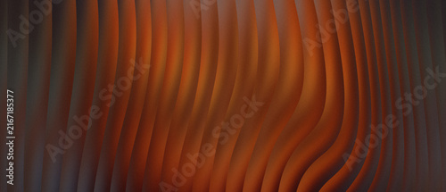 Abstract dark orange textured wave pattern background with fractal glass effect
