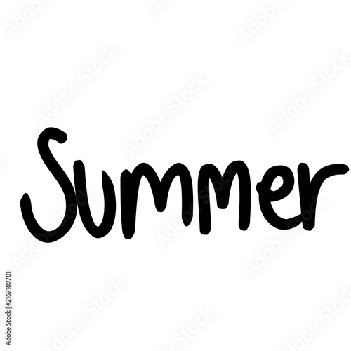 Summer Handwritten Seasonal Typography Word