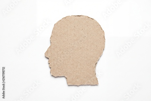 Close-up of beige knitted sweater silhouette on white background for fashion design
