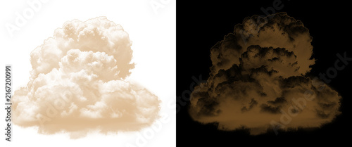 Foto Vintage sepia cloud explosion on white and black background