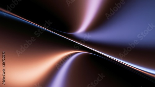 Abstract Swirling Light Trails with Metallic Sheen.