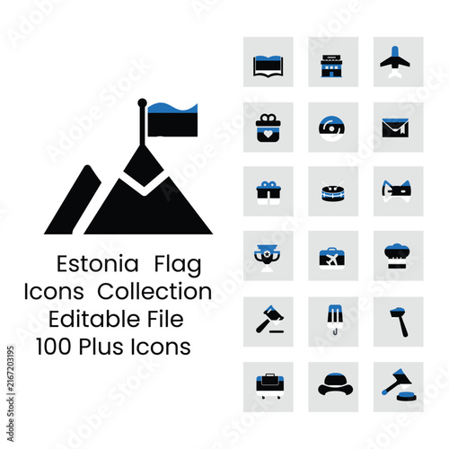 Estonias flags icons in new