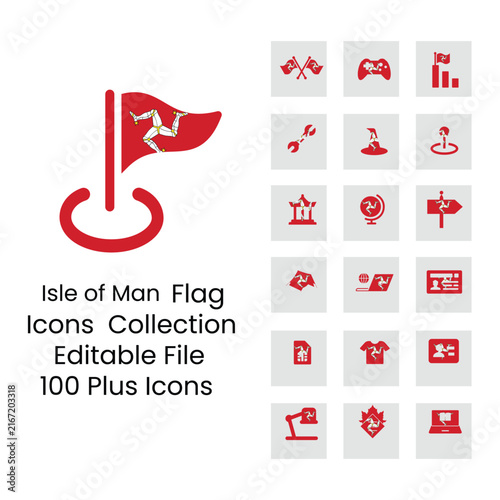 Isle of Mani flag icon new designs