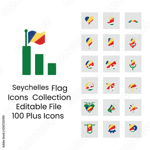 Seychelles flag icons in new design