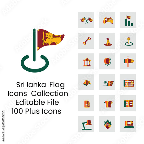 Sri lankai flag icon new designs